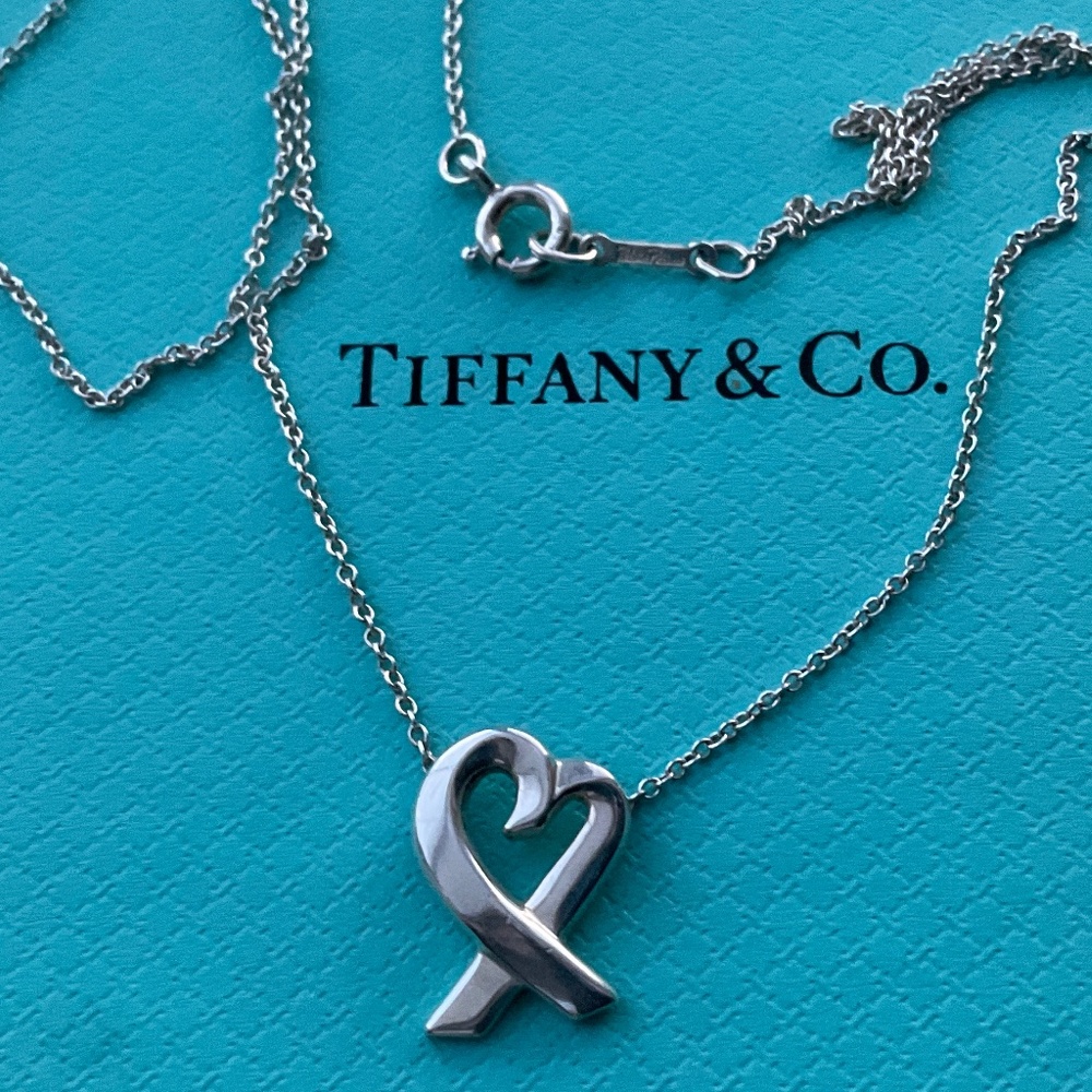 Authentic Tiffany & Co Loving Heart Necklace Paloma Picasso 925